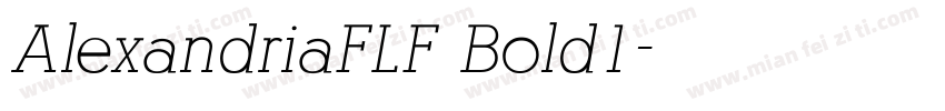 AlexandriaFLF Bold1字体转换